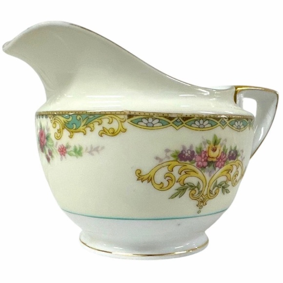 Vintage Noritake Gloria Creamer & Lidded Sugar Bowl Set Floral Gold Trim Japan - Picture 11 of 13